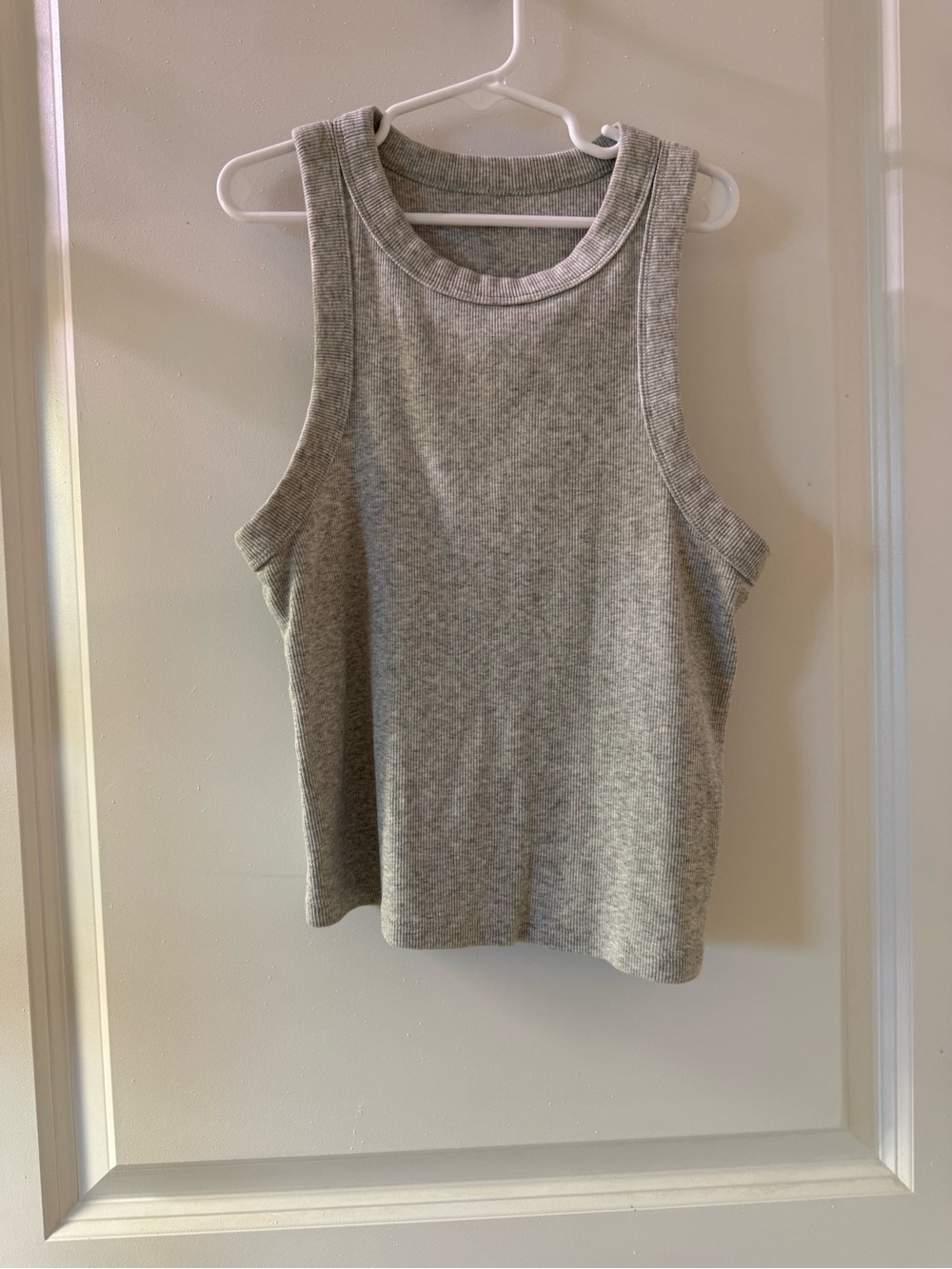 Old Navy Light Gray Ribbed Tank Top
